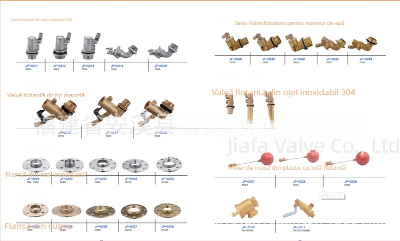 Colleeller Jf-0229 Supapă plutitoare din oțel inoxidabil, deschidere rapidă cu nucleu ceramic, reglabilă universal, conexiune filetata, tip sferic