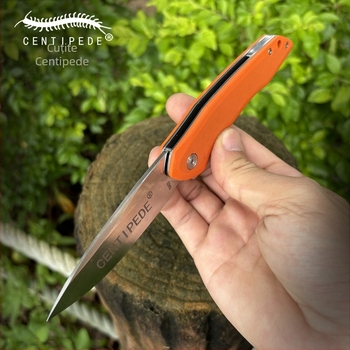 Cuțit pliant pentru exterior, camping și supraviețuire, mâner G10, deschidere rapidă cu rulmenți, portabil, lamă ascuțită, cuțit multifuncțional pentru fructe, autoapărare