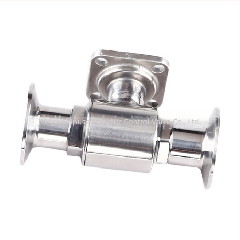 Epson valvă cu bilă din oțel inoxidabil 304, sanitară, cu pasaj deplin, flux drept, acționare manuală