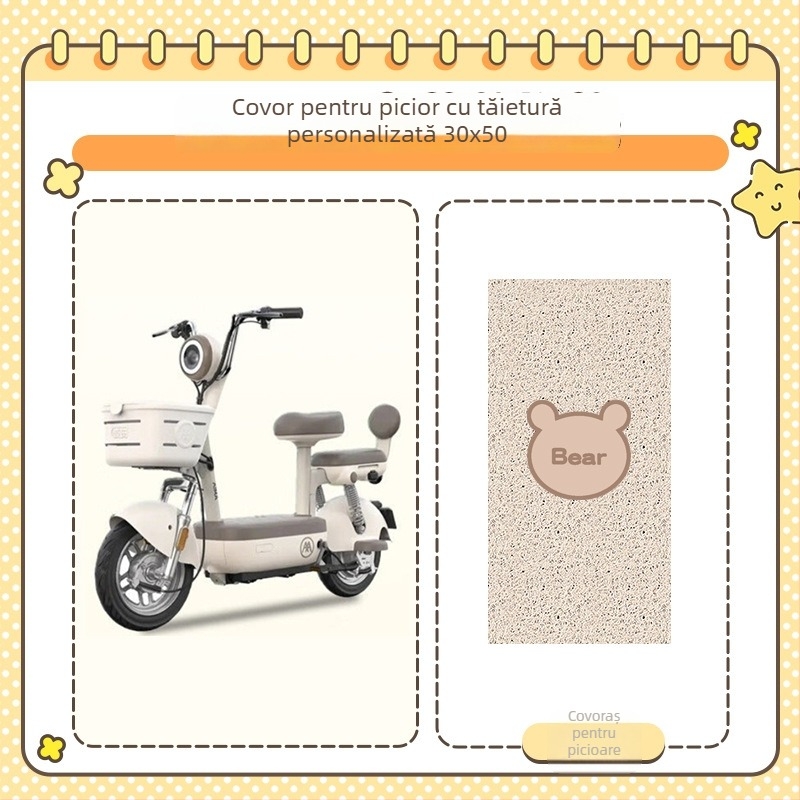 Set de 3 piese pentru șezut pentru biciclete și vehicule electrice, pluș, încălzire de iarnă, universal, cu grosime îmbunătățită.