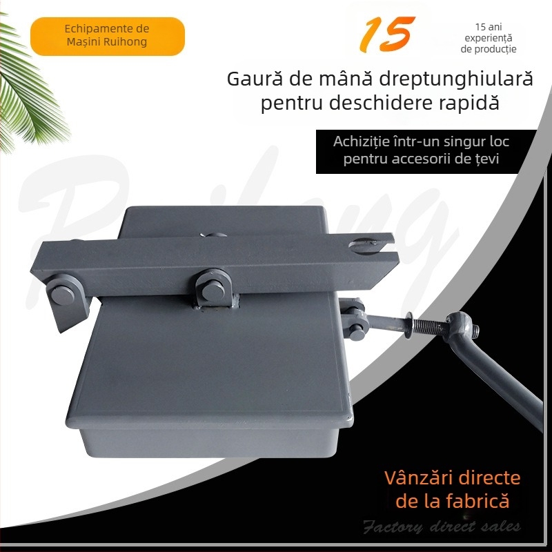 Oțel cu carbon pătrat, deschidere rapidă cu mâna, cu capac sigilat de acces în canal, pentru lactate, bere, băuturi, farmaceutice și proiecte biologice (presiune normală)