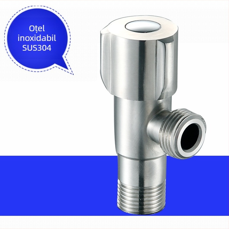 Ventil unghiular SUS0131 din oțel inoxidabil 304, cu conectare filetată, pentru sistem de duș