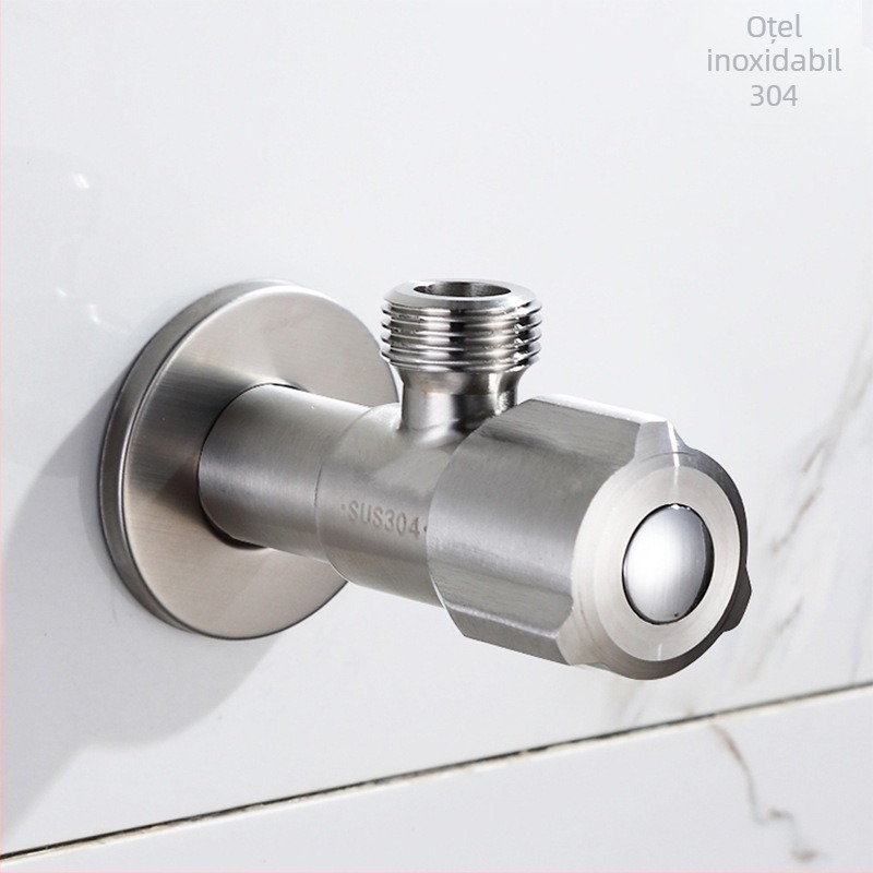 Ventil unghiular SUS0131 din oțel inoxidabil 304, cu conectare filetată, pentru sistem de duș