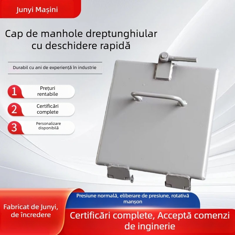 Cămin dreptunghiular de acces Junyi; aplicații: industrie petrolieră, industrie chimică, centrale electrice, boilere