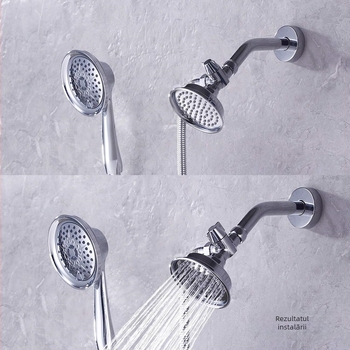 Ventil de duș cu trei căi, corp din cupru, conexiune filet, model 181105-01, stil modern minimalist