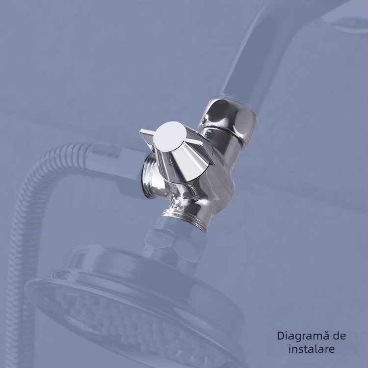 Ventil de duș cu trei căi, corp din cupru, conexiune filet, model 181105-01, stil modern minimalist