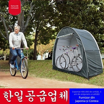 Cort pentru bicicletă, strat unic, patru anotimpuri, greutate 2,5 kg, bețe din fibră de sticlă
