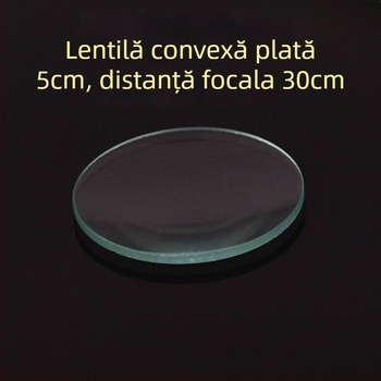 Set optic educațional pentru fizică gimnaziu: lentile bi-convexe, planoconvexe și bi-concave pentru experimente