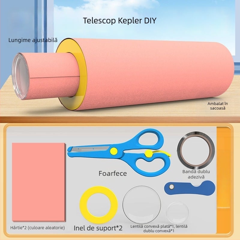 Set optic educațional pentru fizică gimnaziu: lentile bi-convexe, planoconvexe și bi-concave pentru experimente