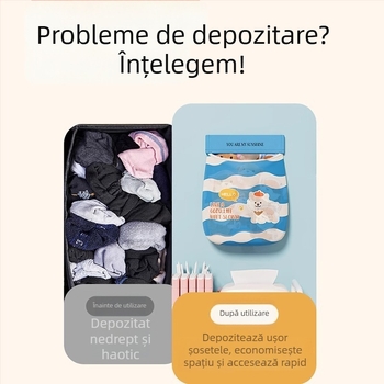 Sac de depozitare din plasă, montat pe perete, poliester, capacitate mare, multifuncțional