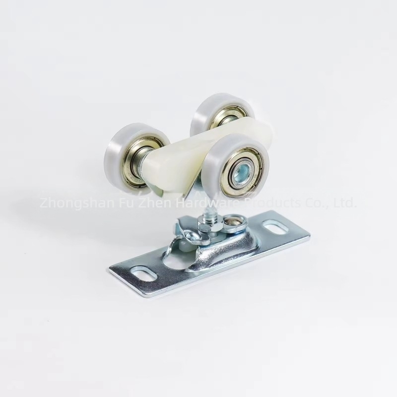 Rola pentru ușă glisantă, material PA66+ rulment 608, diametru exterior 25,3 mm, diametru ax 22 mm, model 608ZZ, încărcare maximă 125 kg