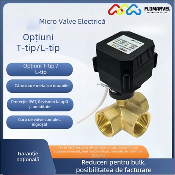 Flomarvel Supapă cu Bilă Electrică, 3-porți, Orizontală, Control Manual-Automat Integrat, Deschidere rapidă în 3 secunde