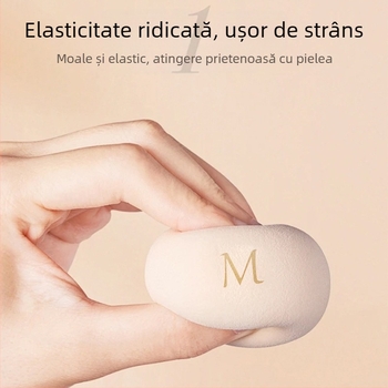 Burete de machiaj în formă de picătură de apă, moale, pentru utilizare uscată sau umedă