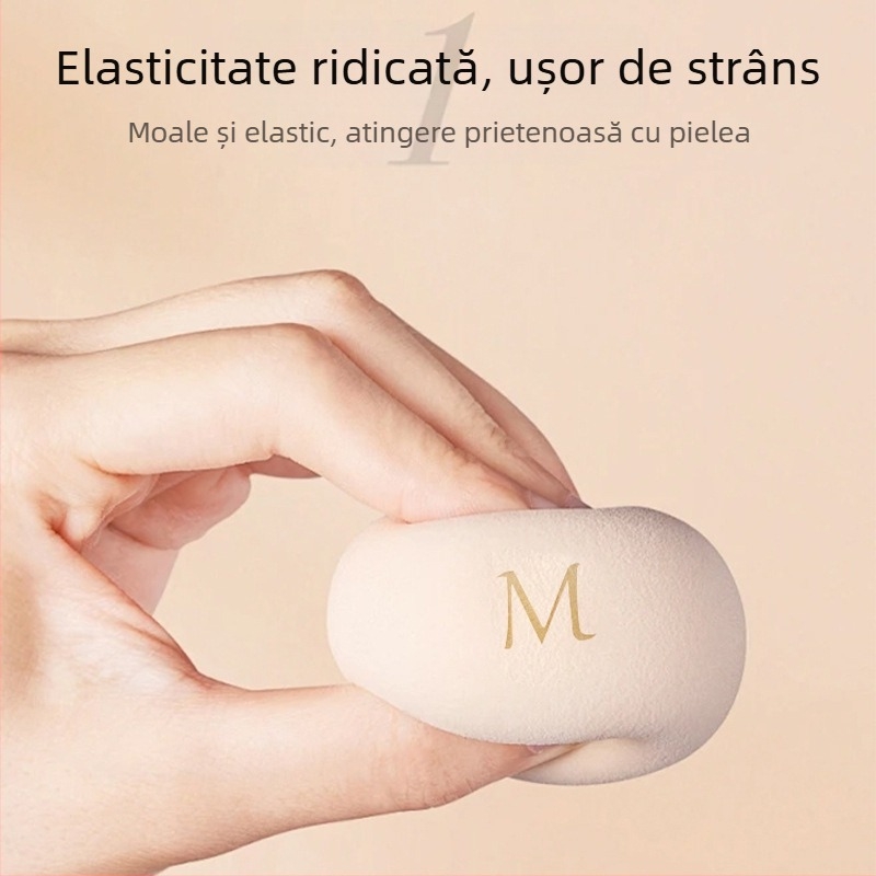 Burete de machiaj în formă de picătură de apă, moale, pentru utilizare uscată sau umedă