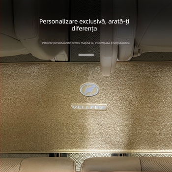 Set covorașe podea pentru trei rânduri, Toyota Alphard 20 seria și Vellfire 30 seria, imitație de cașmir, grosime 12 mm, procesare personalizabilă, cu logo