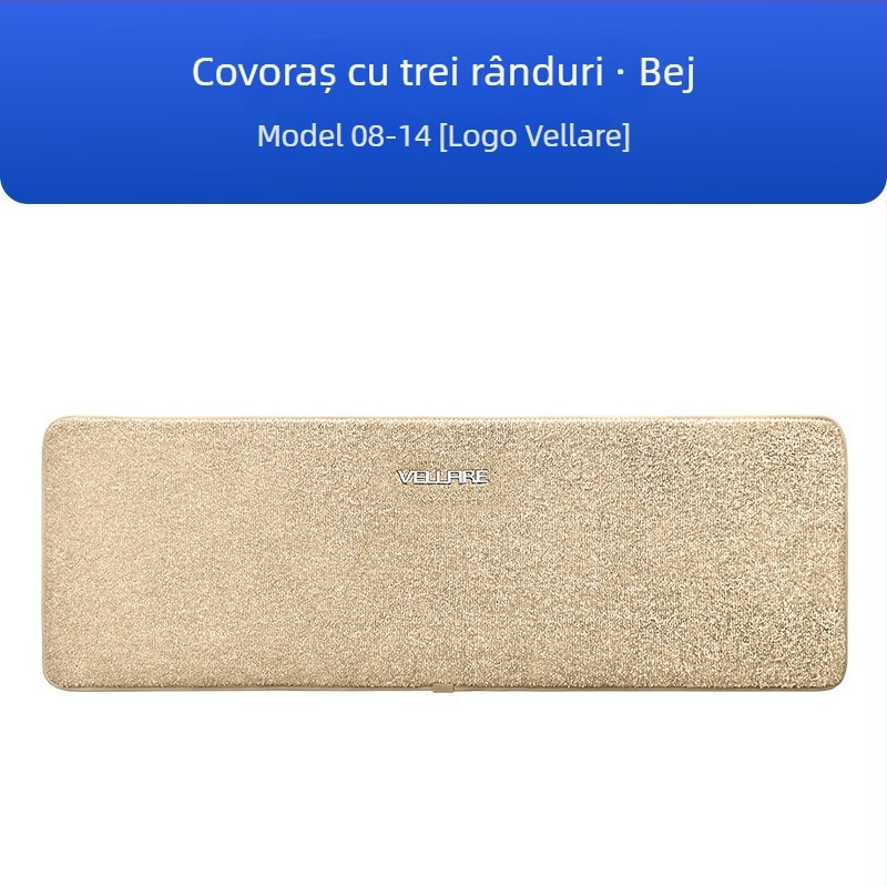 Set covorașe podea pentru trei rânduri, Toyota Alphard 20 seria și Vellfire 30 seria, imitație de cașmir, grosime 12 mm, procesare personalizabilă, cu logo