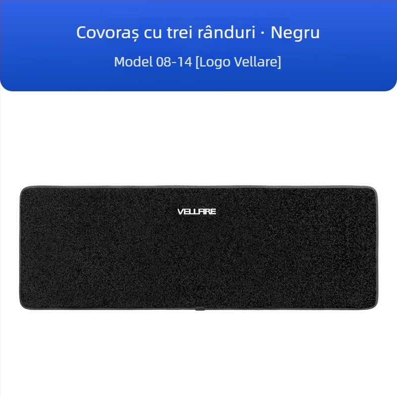 Set covorașe podea pentru trei rânduri, Toyota Alphard 20 seria și Vellfire 30 seria, imitație de cașmir, grosime 12 mm, procesare personalizabilă, cu logo