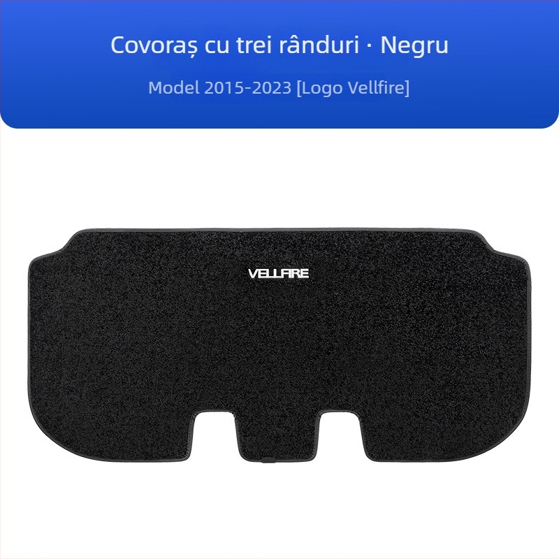 Set covorașe podea pentru trei rânduri, Toyota Alphard 20 seria și Vellfire 30 seria, imitație de cașmir, grosime 12 mm, procesare personalizabilă, cu logo