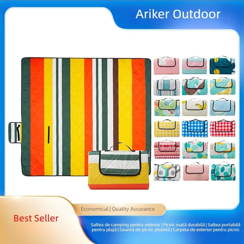 Covor Eric pentru camping în aer liber – gros, rezistent la umezeală, antiderapant, pliabil pentru 2–4 persoane