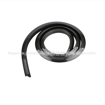 Bandă decorativă universală pentru sprâncenele roților, textură 3D din fibră de carbon, cauciuc, model 30256
