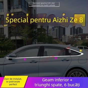 Bandă decorativă pentru marginea ferestrei pentru Chery Arrizo 8 și Fengyun A8 – Oțel inoxidabil, decor auto pentru uși și ferestre
