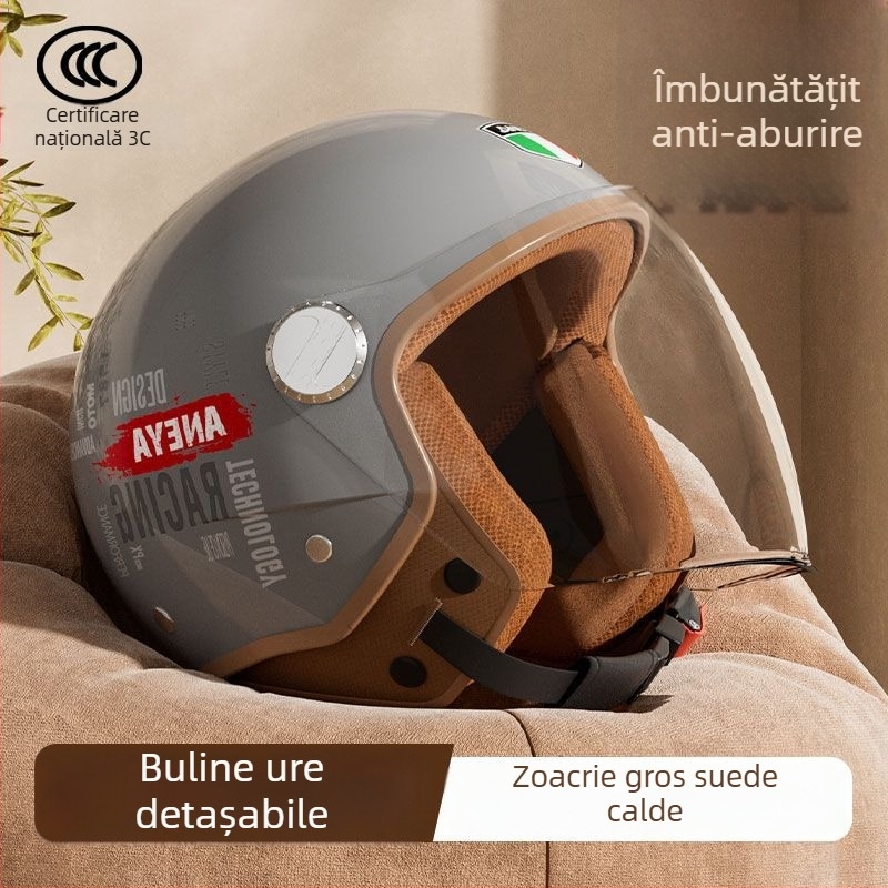 Cască semi pentru motociclete - ABS material, utilizare universală, utilizare în sezonul de iarnă, certificare Gb811-2022b