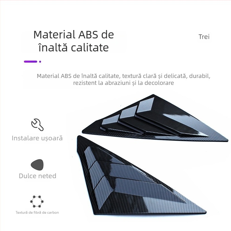Yibo ABS decor pentru fereastra spate triunghiulară Honda Civic 2022, a 11-a generație — procesare personalizată; Material: ABS; Origine: Changzhou, Jiangsu; Potrivire: Honda Civic 2022, 11-a generație; Transmisie: automată