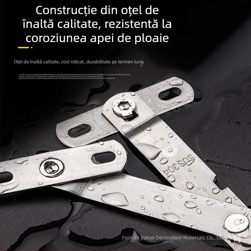 Limitator de fereastră pentru deschidere superioară – 304 oțel inoxidabil, tijă anti-vânt, încuietoare de siguranță, microventilație