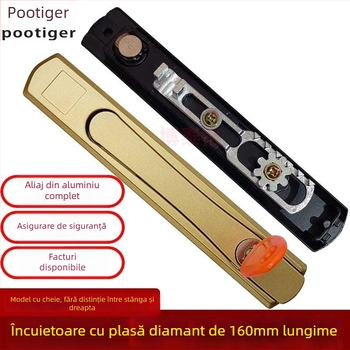 Încuietoare cu mâner TP, aliaj de aluminiu, Botel, pentru uși și ferestre glisante