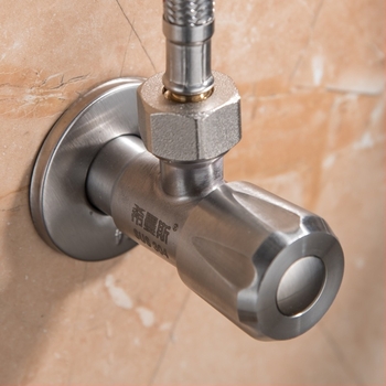 Valvă triunghiulară cu trei căi pentru WC și boiler, din oțel inoxidabil 304, montaj încastrat în perete, model XMS-1002, Ø15 mm, presiune 1.0 MPa