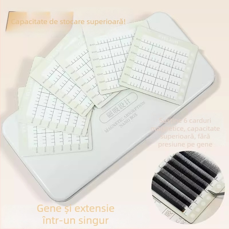 Cutie magnetică de stocare pentru gene cu panou de afișaj suspendat
