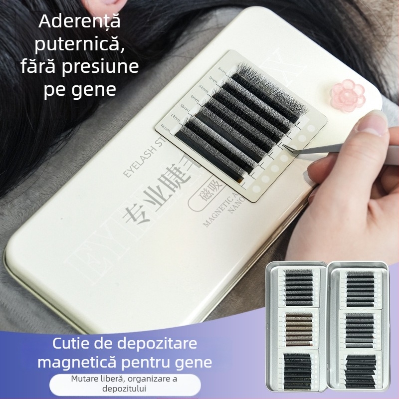 Cutie magnetică de stocare pentru gene cu panou de afișaj suspendat