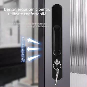 Încuietor cu cârlig din oțel inoxidabil, cap rotund, monodirecțională și bidirecțională, electroplacată, pentru balcoane și uși glisante