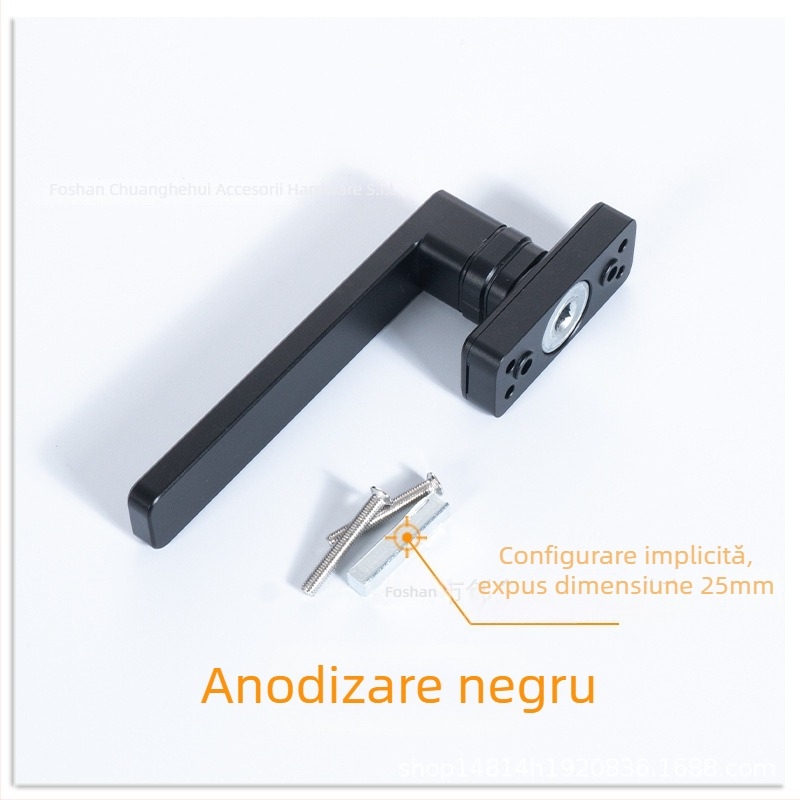 Mâner pentru uși și ferestre din aliaj de aluminiu, solid, cu încuietoare fără cheie – Model zs0003