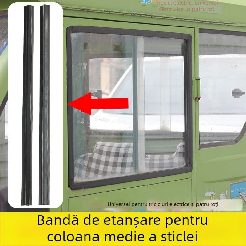 Bandă etanșare pentru uși și ferestre – gumă, universală, pentru triciclu electric închis