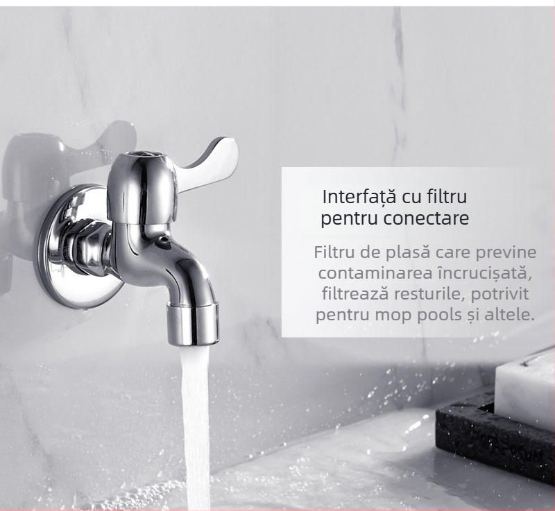 Robinet pentru mașina de spălat, din cupru, cu articulație simplă, deschidere cu cheie, montaj manual