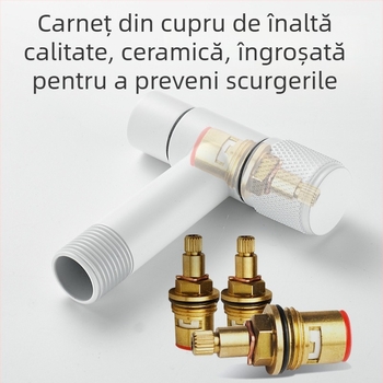 Robinet de baie montat pe perete, rece unic, oțel inoxidabil, nucleu ceramic, 20 mm intrare/ieșire, model XL8029