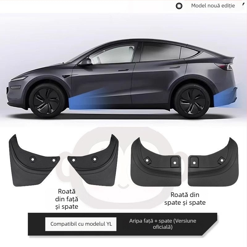 Protecție aripă roții pentru Tesla Model Y/Model 3 (Versiune nouă) – Accesoriu decorativ pentru modificare, transmisie automată