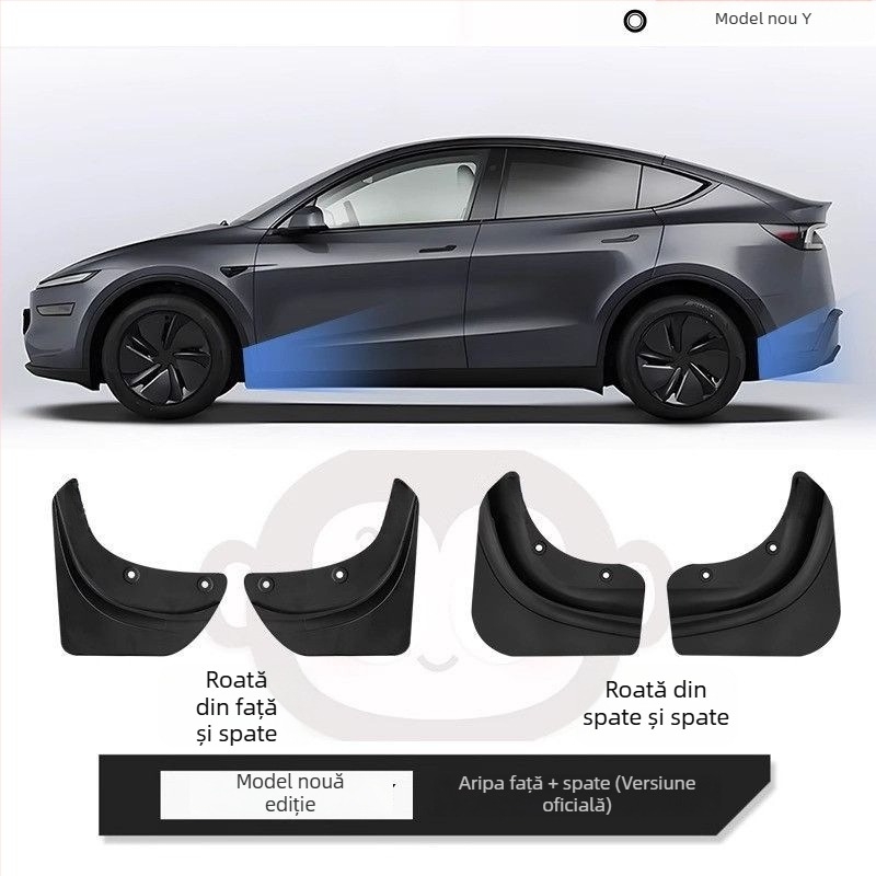 Protecție aripă roții pentru Tesla Model Y/Model 3 (Versiune nouă) – Accesoriu decorativ pentru modificare, transmisie automată
