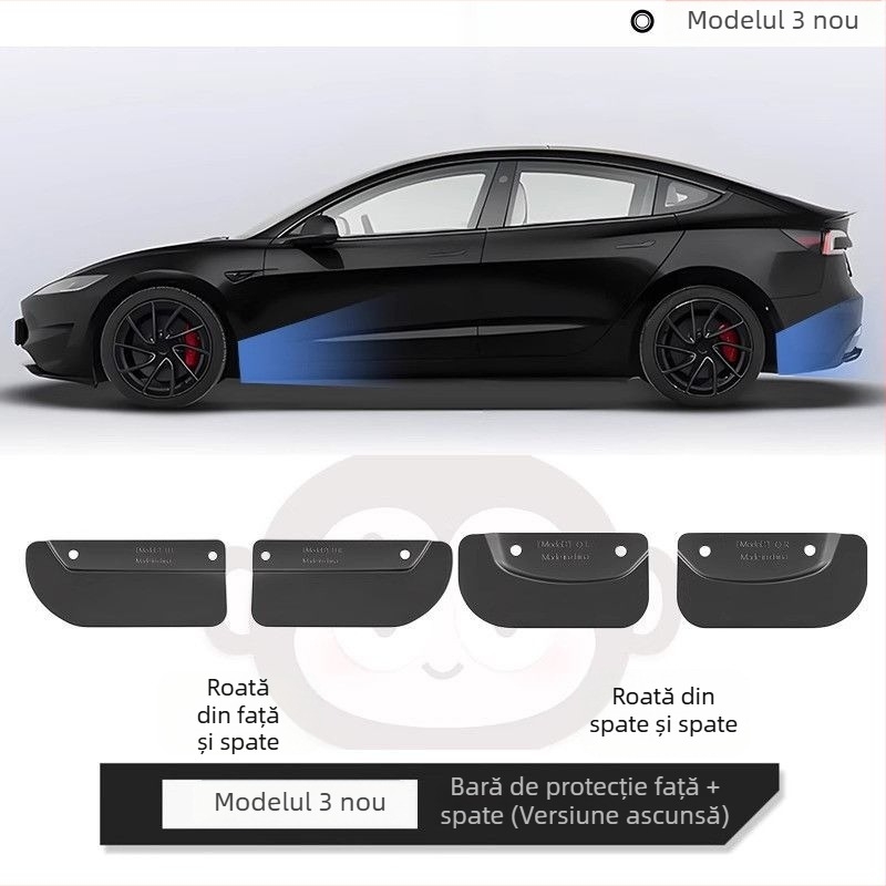 Protecție aripă roții pentru Tesla Model Y/Model 3 (Versiune nouă) – Accesoriu decorativ pentru modificare, transmisie automată