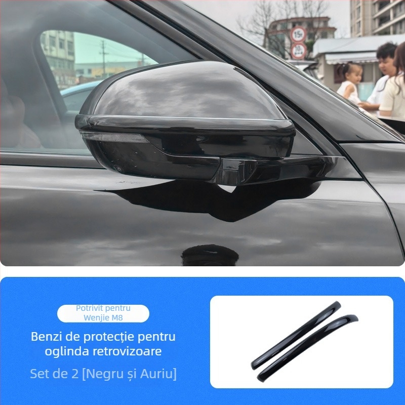 Bandă anti-coliziune pentru oglinda retrovizoare – ABS, Bosk, model WENJIE, pentru M8