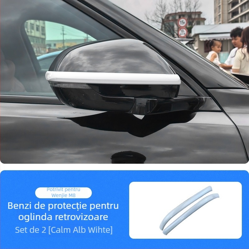 Bandă anti-coliziune pentru oglinda retrovizoare – ABS, Bosk, model WENJIE, pentru M8