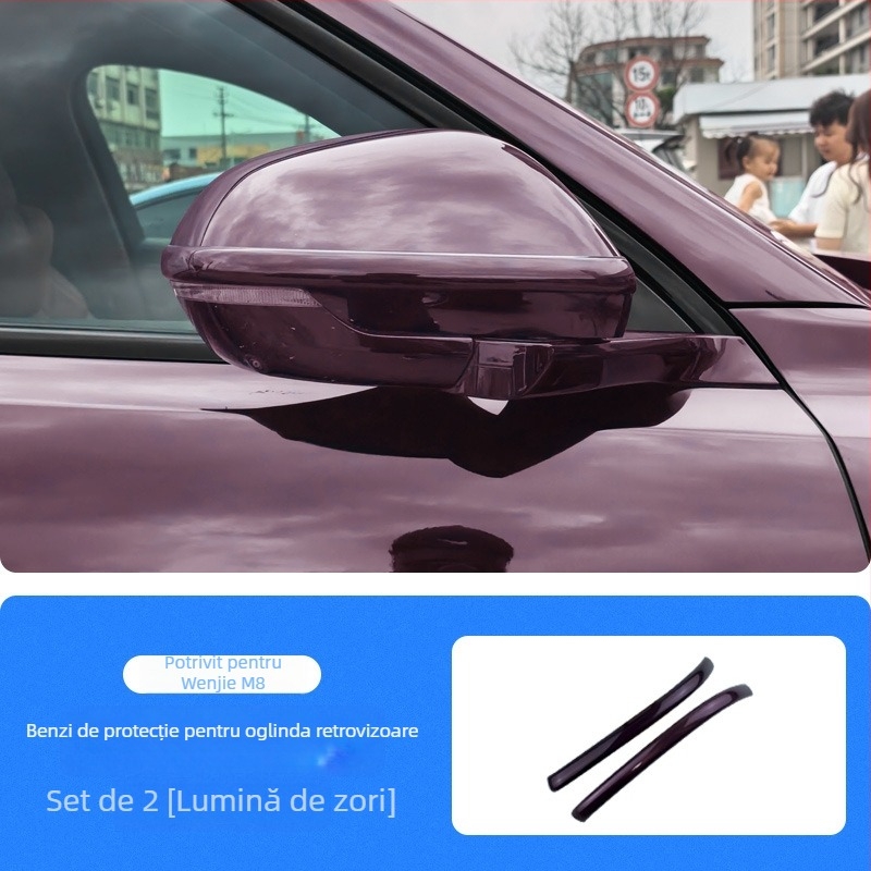 Bandă anti-coliziune pentru oglinda retrovizoare – ABS, Bosk, model WENJIE, pentru M8