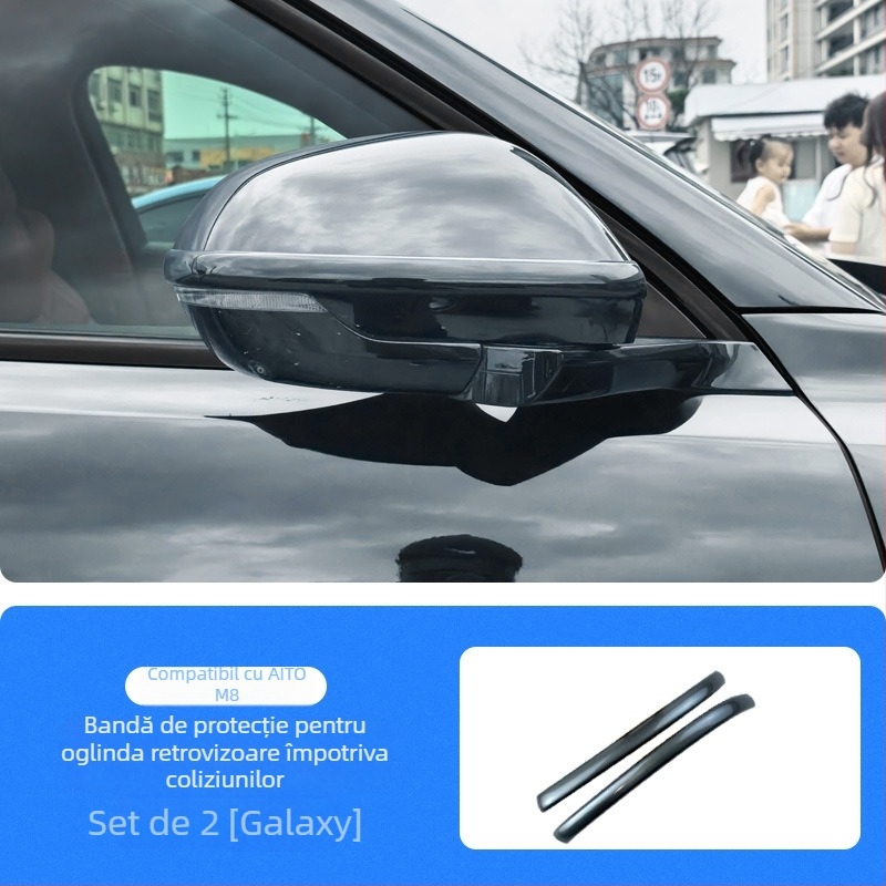 Bandă anti-coliziune pentru oglinda retrovizoare – ABS, Bosk, model WENJIE, pentru M8
