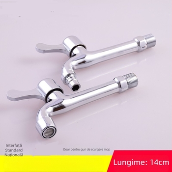 Robinet de apă rece monobloc, corp din aliaj de zinc,  țeavă extinsă, model 6712, miez de robinet din cupru