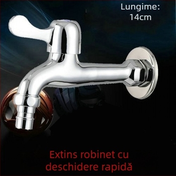 Robinet de apă rece monobloc, corp din aliaj de zinc,  țeavă extinsă, model 6712, miez de robinet din cupru