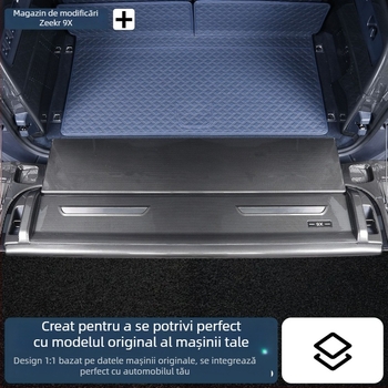 Bandă de protecție pentru portbagaj din plastic cu textură fibră de carbon pentru Zeekr 9X (25 modele); personalizabilă