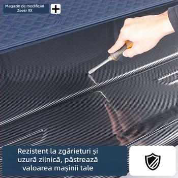 Bandă de protecție pentru portbagaj din plastic cu textură fibră de carbon pentru Zeekr 9X (25 modele); personalizabilă