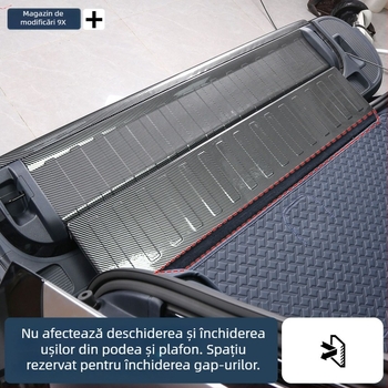 Bandă de protecție pentru portbagaj din plastic cu textură fibră de carbon pentru Zeekr 9X (25 modele); personalizabilă