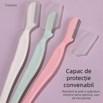 Izilin set de 3 piese pentru tuns sprâncene – lame din plastic și oțel inoxidabil, origine Jinhua, pentru uz zilnic
